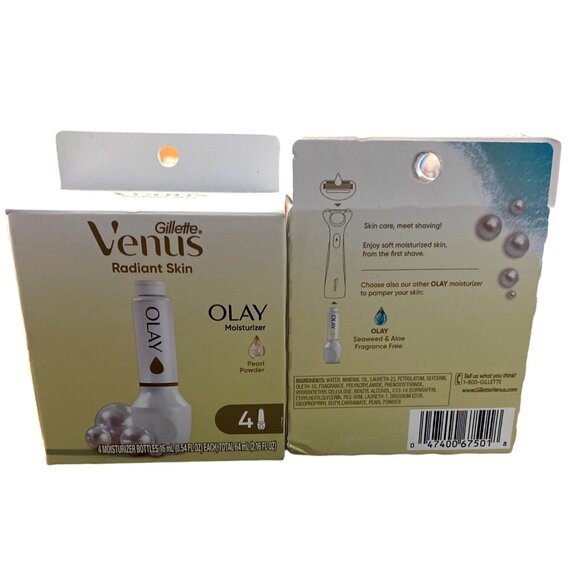 Gillette Venus Radiant Skin Olay Moisturizer 4 Pack For Soft Skin & Shaving, lot - Picture 2 of 3